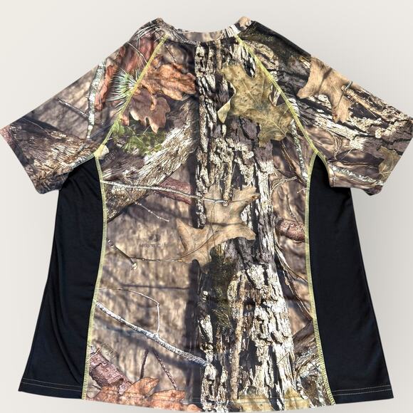 Mossy Oak Mens Short Sleeve Camo Dri More Tech Hunting Jersey T Shirt XL Brown - Picture 2 of 11
